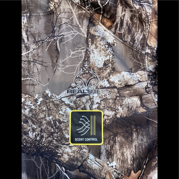 REAL TREE EDGE CAMO MEN'S HUNTING TECH HOOD PULLOVER w/Built-In FACE GAITER NEW - Picture 3 of 16